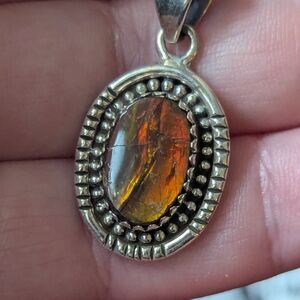 Sterling Silver Ammolite Pendant
